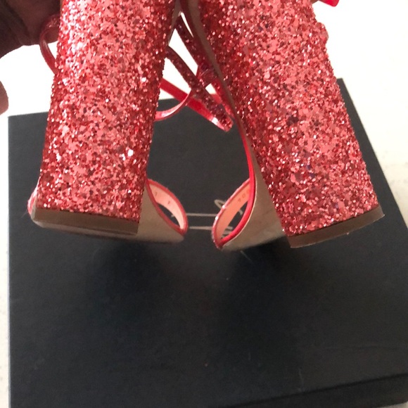 Giuseppe Zanotti Red Glitter Heels - Picture 12 of 14